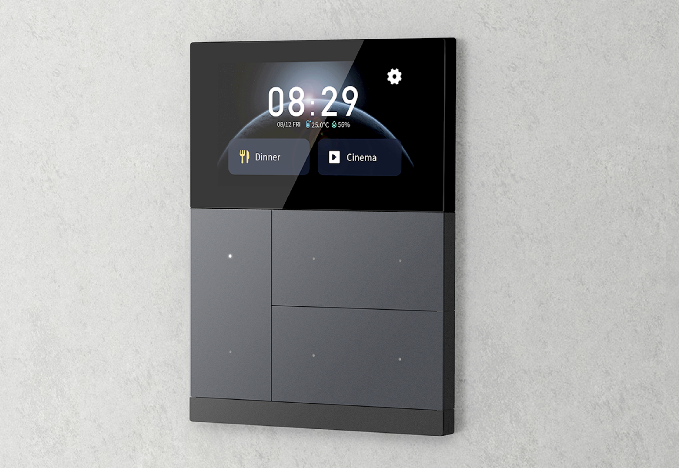 KNX Controller Touch & Pad, Metal, Black IPS capacitive touch panel & mechanical button KNX Controller Touch & Pad, Metal, Black IPS capacitive touch panel & mechanical button